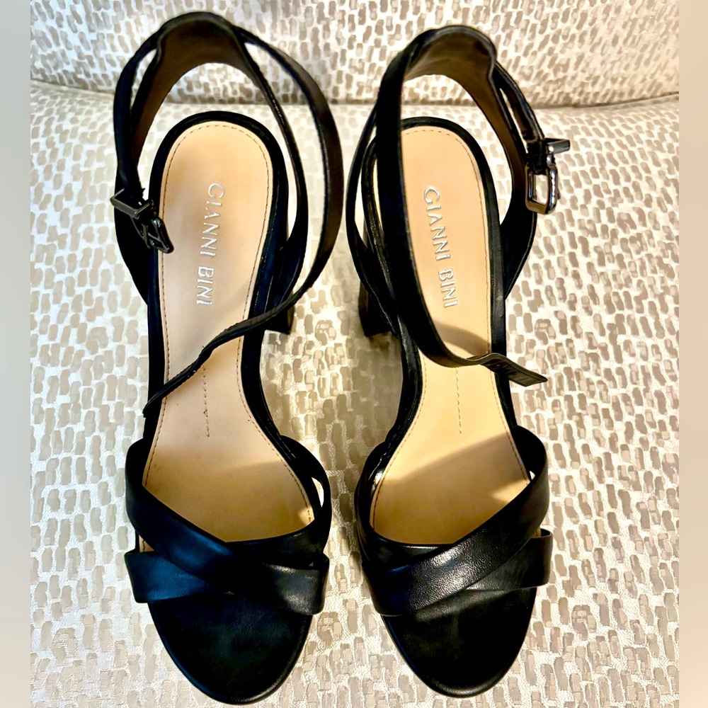Gianni Bini Black Strappy Heels